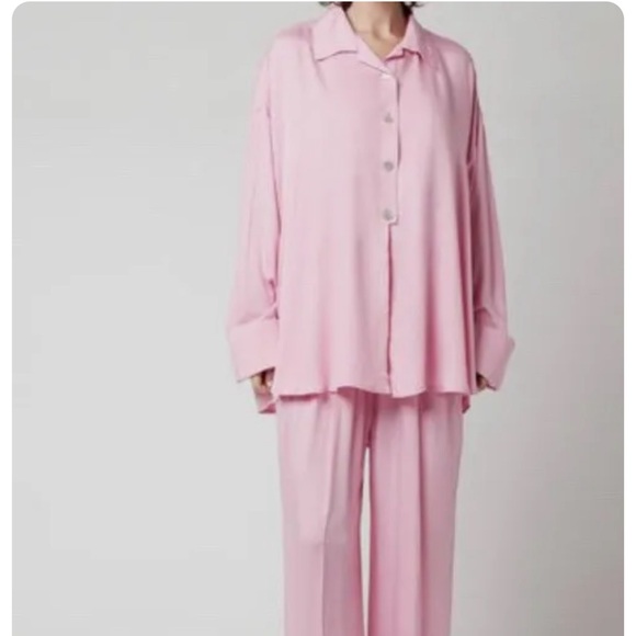 Sleeper Sizeless Party Pink Pajama Set with Pants Women Sz 1 ( 2-12)  Oversized